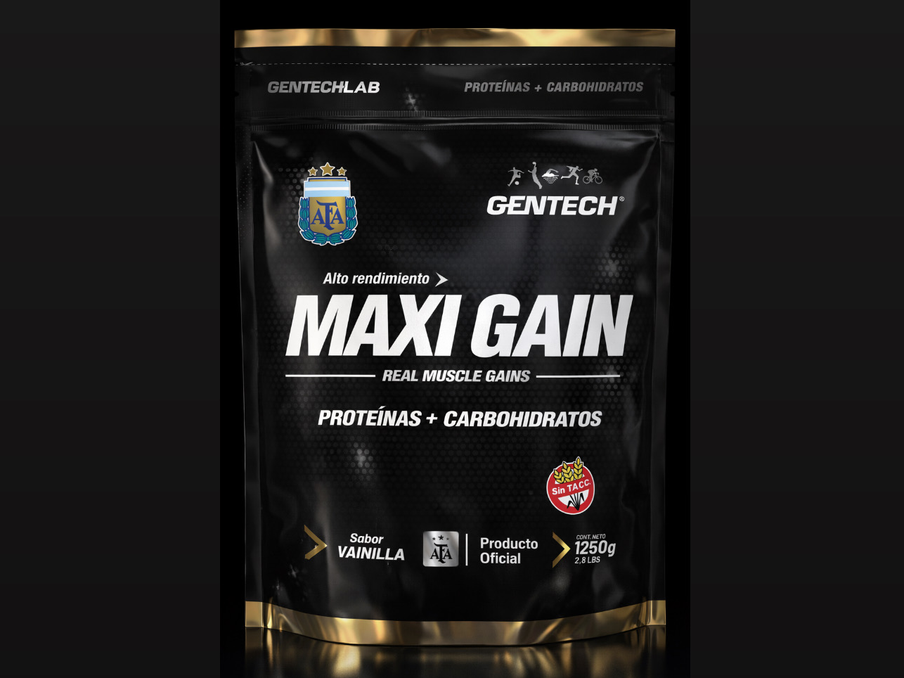 Proteína Maxi gain 1,250gr (chocolate - vainilla)