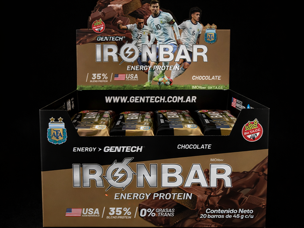 Caja Barra proteica Iron Bar (Gentech) 20 unidades