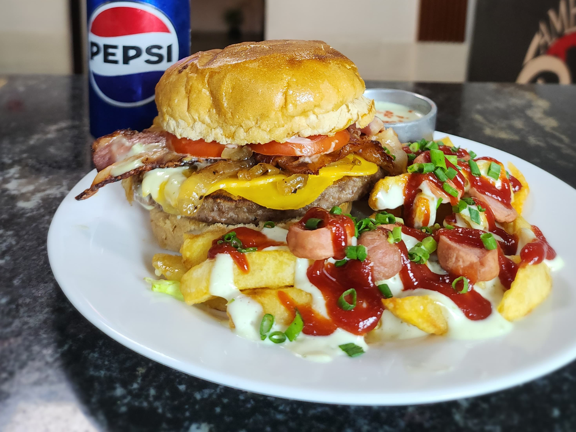 BURGER ➕SALCHIPAPAS 🍔🍟
