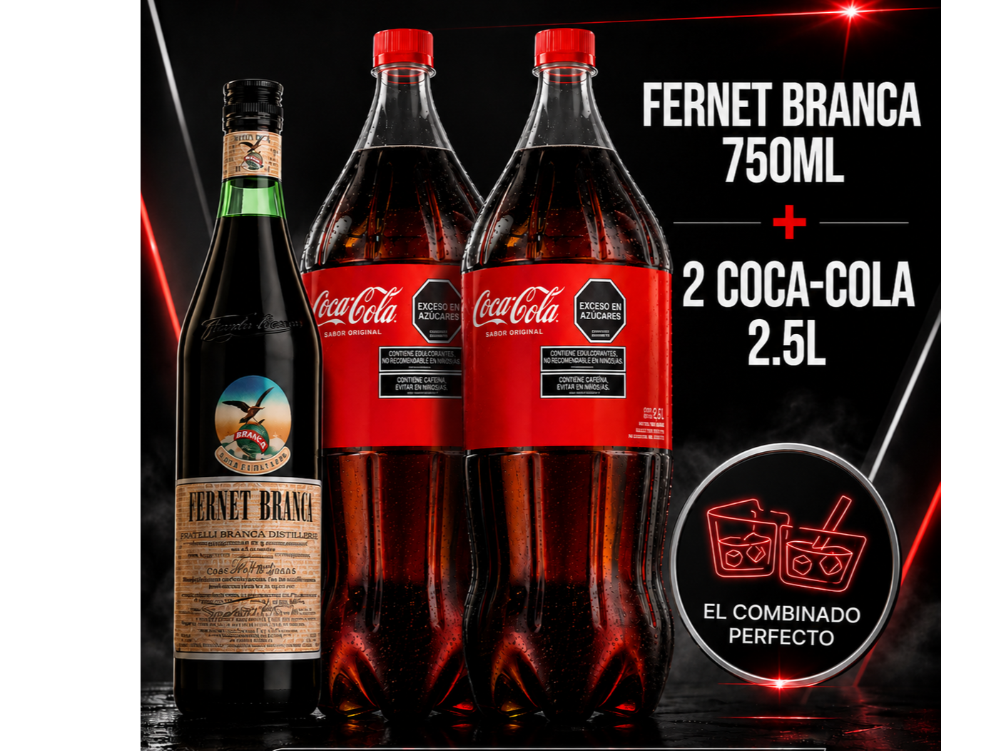 BRANCA 750 + 2 COCA 2.5 DESCARTABLE