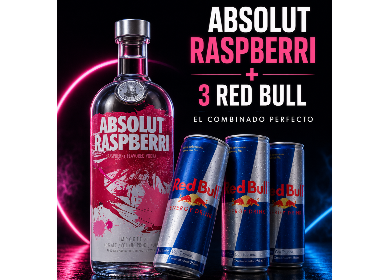 ABSOLUT + 3 RED BULL 250
