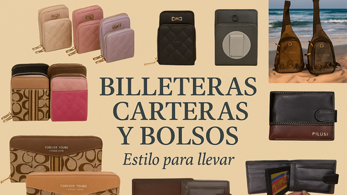 Billeteras, Carteritas, Riñoneras , Cintos y Mochilas