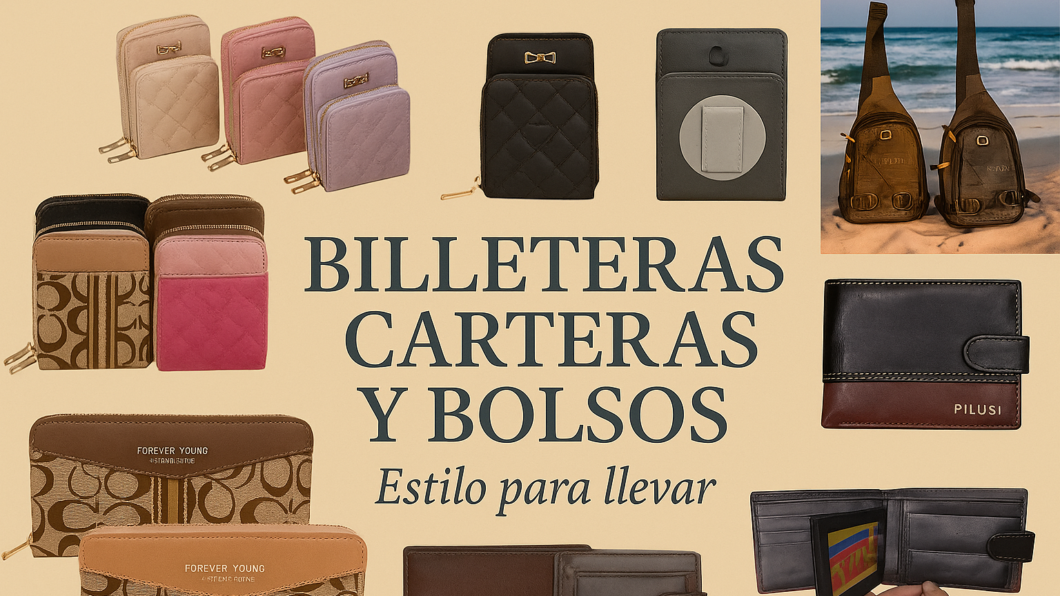 Billeteras, Carteritas, Riñoneras , Cintos y Mochilas