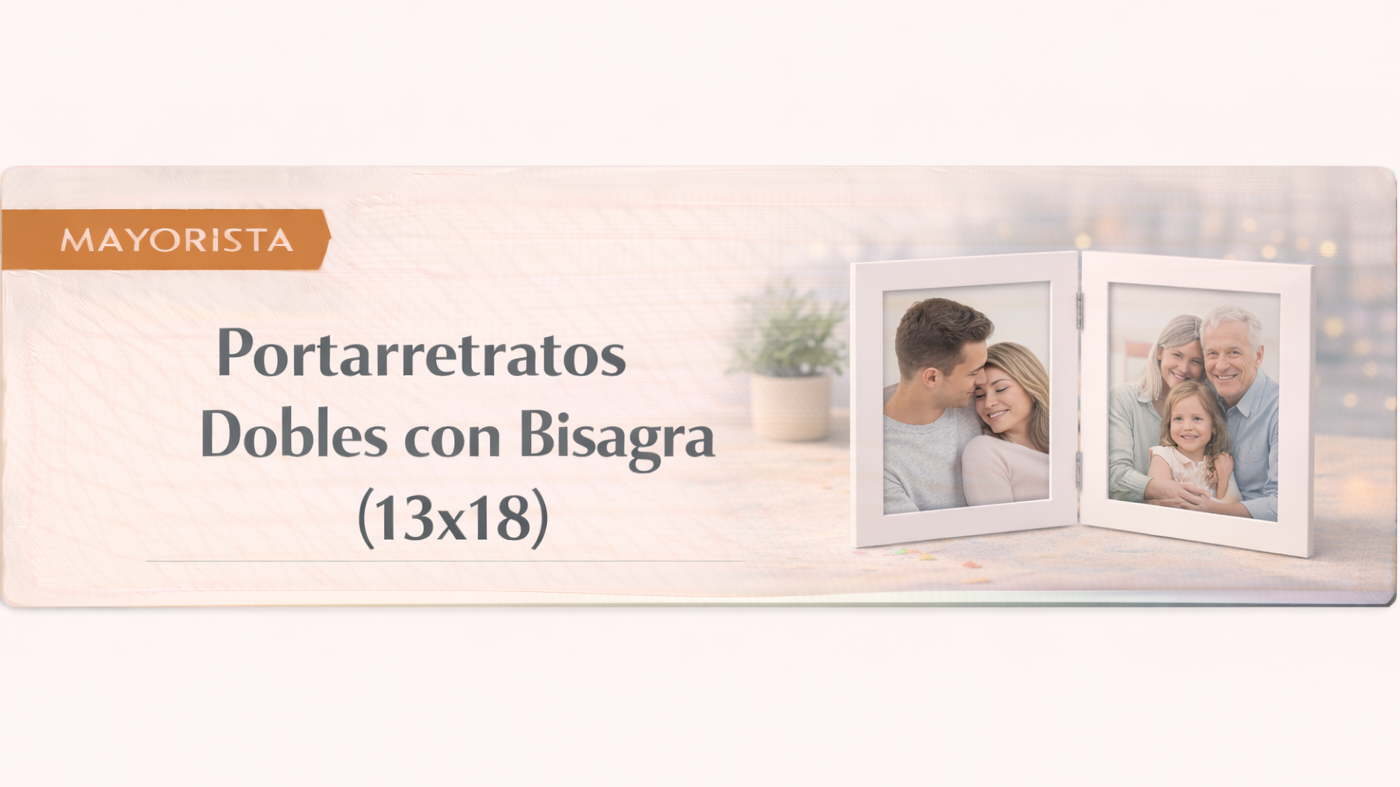Portarretratos Dobles con Bisagra en tamaño  (13x18)