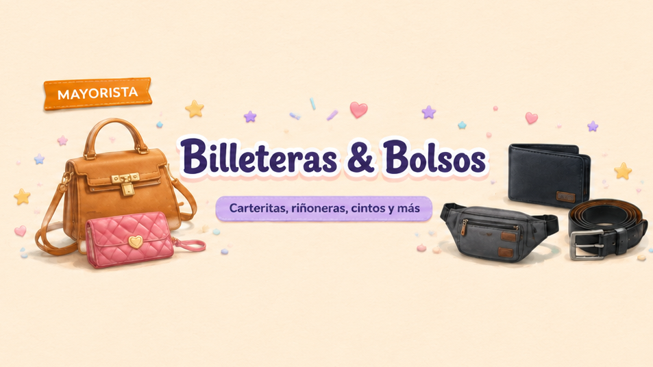 Billeteras, Carteritas, Riñoneras , Cintos y Mochilas