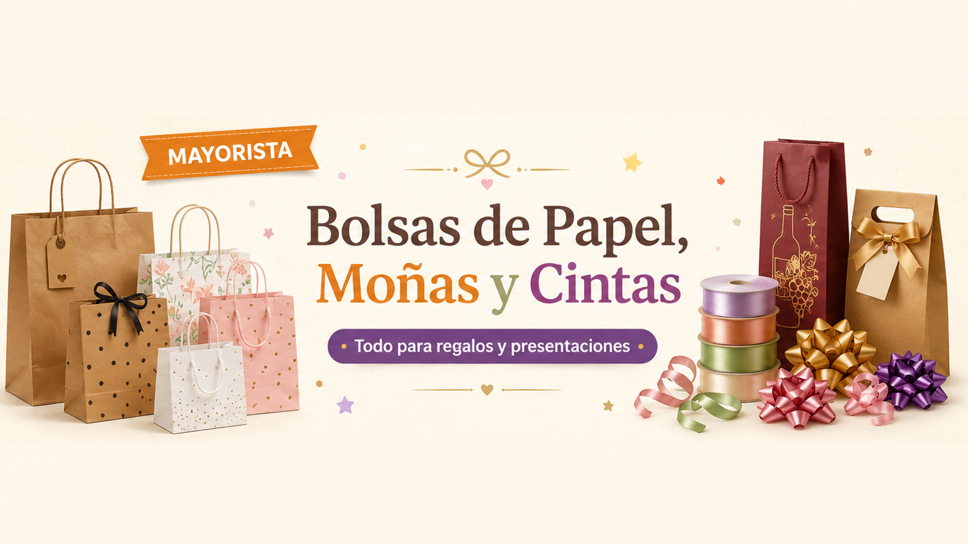 Bolsas de Papel, Moñas y Cintas