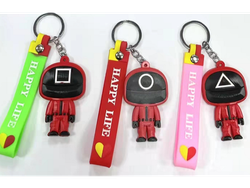 LLAVEROS SOLDADOS CON CUERDA DE JUEGOS DEL CALAMAR   (Código: (Y-6))