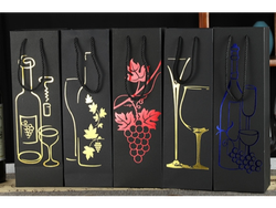 Bolsas Vinos Lujo x 12 de 11x9x35 cm   (Código: PW-1)