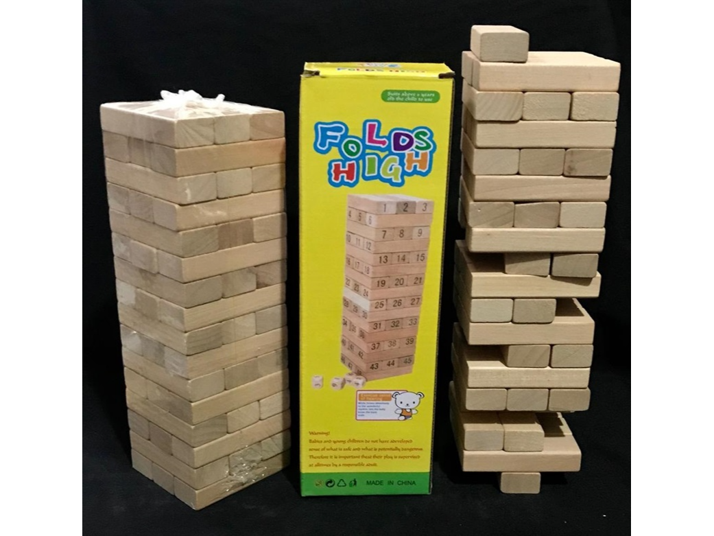 Jenga de madera de 23 cm tamaño Original   (Código: 804)