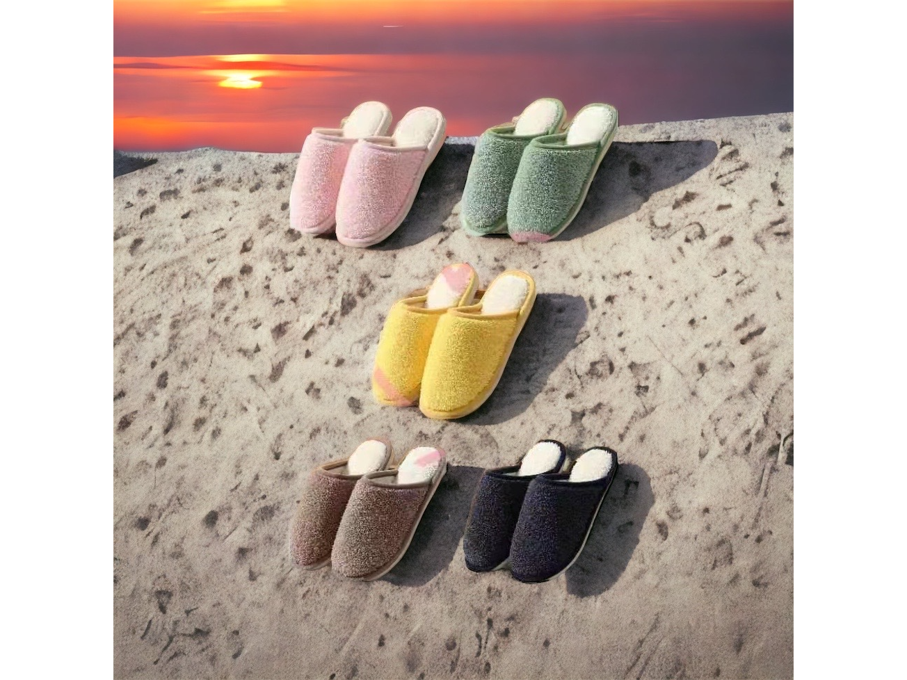 Pantuflas en varios colores talles del 36 al 45 (van talles surtidos)   (Código: S-7)