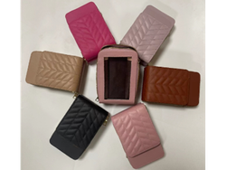 CARTERITA CON VENTANA TRANSPARENTE PARA USAR EL CELULAR (Código: WT-6)