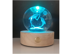 Bola de Cristal de 6 cm CON BOTÓN (Varios Diseños)