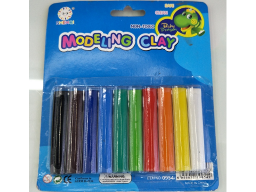 PLASTICINAS X 10 COLORES EN BLISTER (Código: 0954)