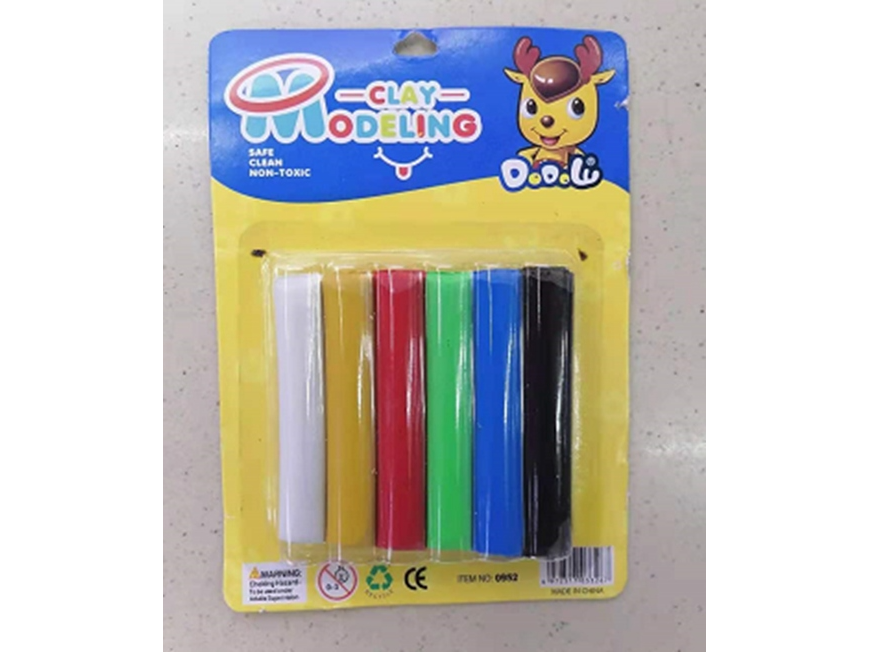 PLASTICINAS X 6 COLORES EN BLISTER (Código: 0952)