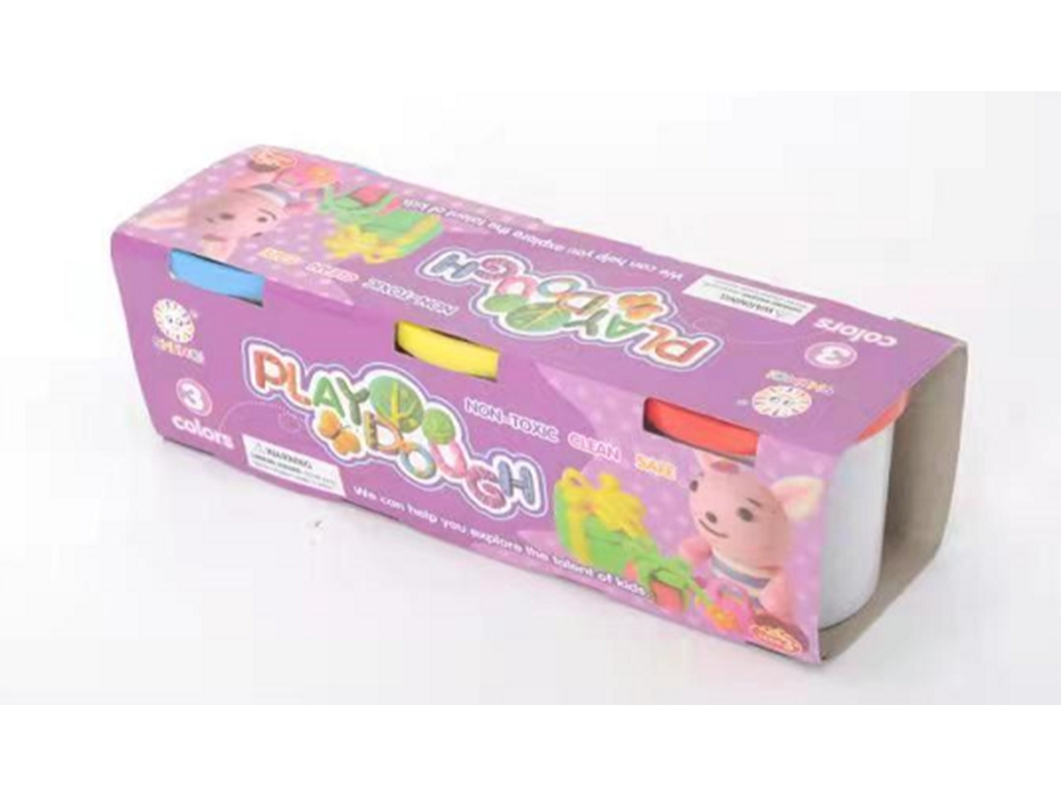 SET DE 3 PLASTICINAS EN 3 COLORES EN POTES INDIVIDUALES (Código: 103)