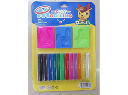 PLASTICINAS X 12 COLORES EN BLISTER CON ACCESORIOS (Código: 0962)