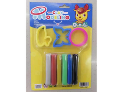PLASTICINAS X 6 COLORES EN BLISTER CON ACCESORIOS (Código: 0952-1)