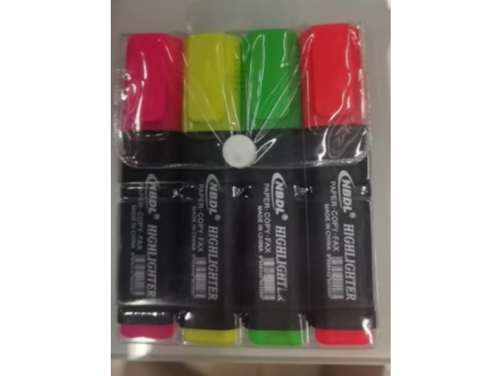 Marcadores Flúo x 4 (Código: P-5)