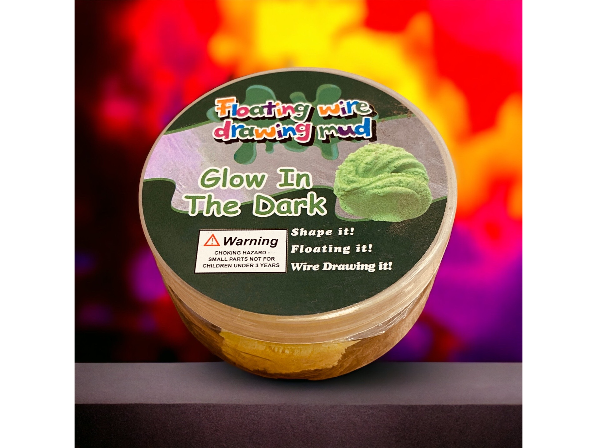 MASA BRILLA EN LA OSCURIDAD (FLUORECENTE) EN POTE (Código: CYL078)