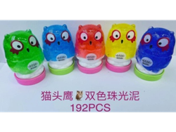 SLIME EN POTE CON BUHO (Código: JS-09)