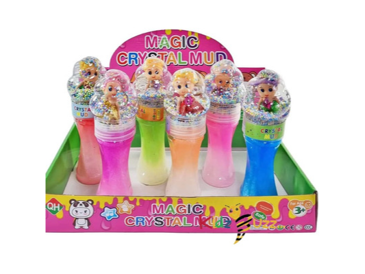 SLIME EN POTES LARGOS CON MUÑEQUITA