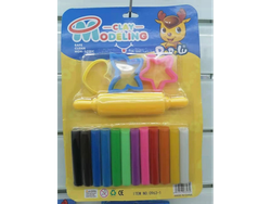 PLASTICINAS X 12 COLORES EN BLISTER CON ACCESORIOS (Código: 0963-1)