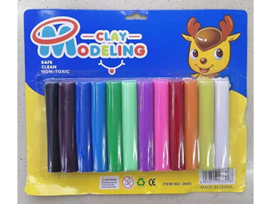 PLASTICINAS X 12 COLORES EN BLISTER (Código: 0955)