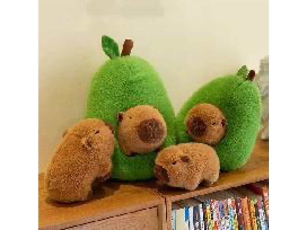 CAPYBARA CON SU PALTA CASITA DE 45 CM