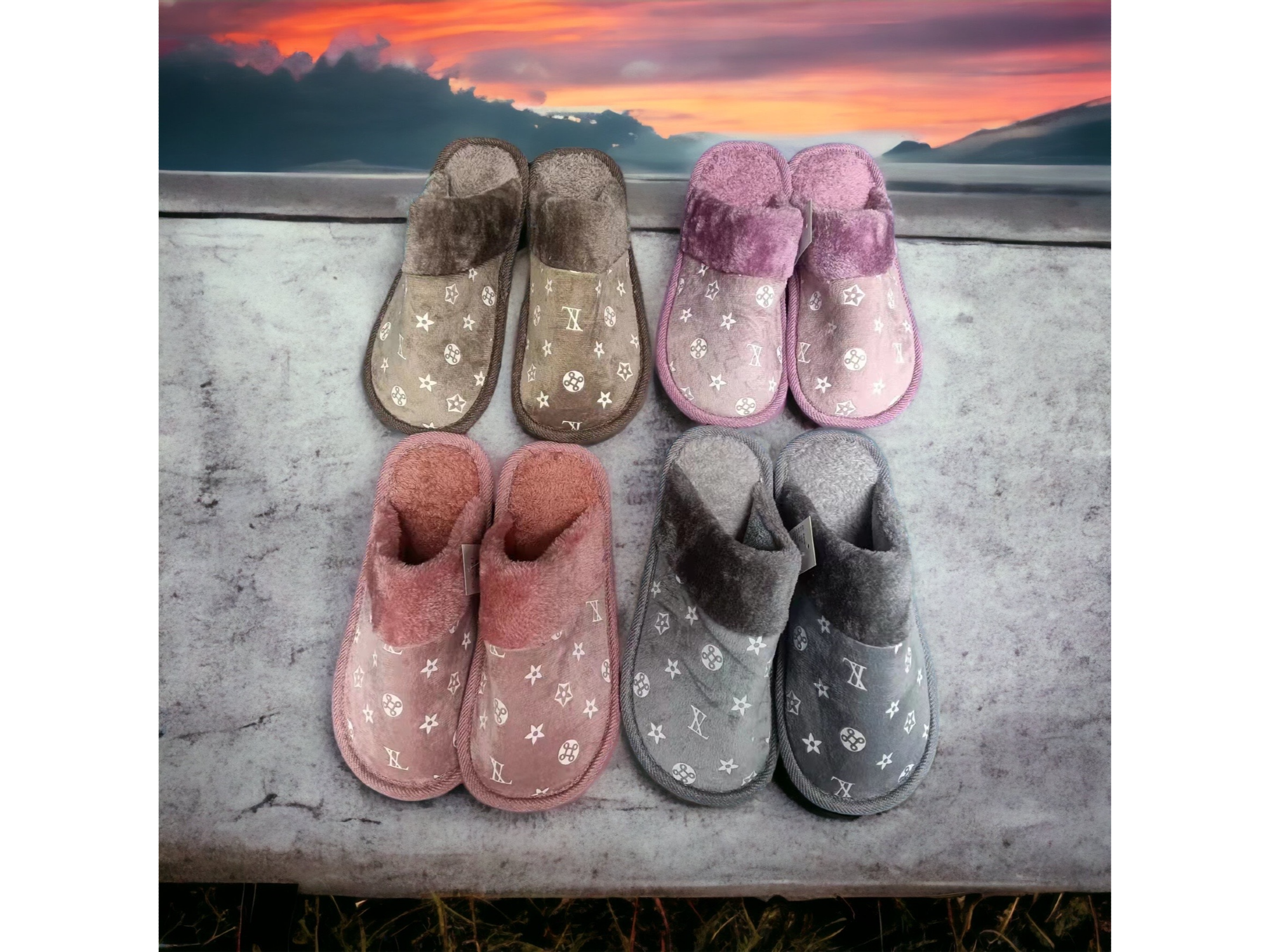 Pantuflas en varios colores talles del 36 al 45 (van talles surtidos) (Código: S-12)
