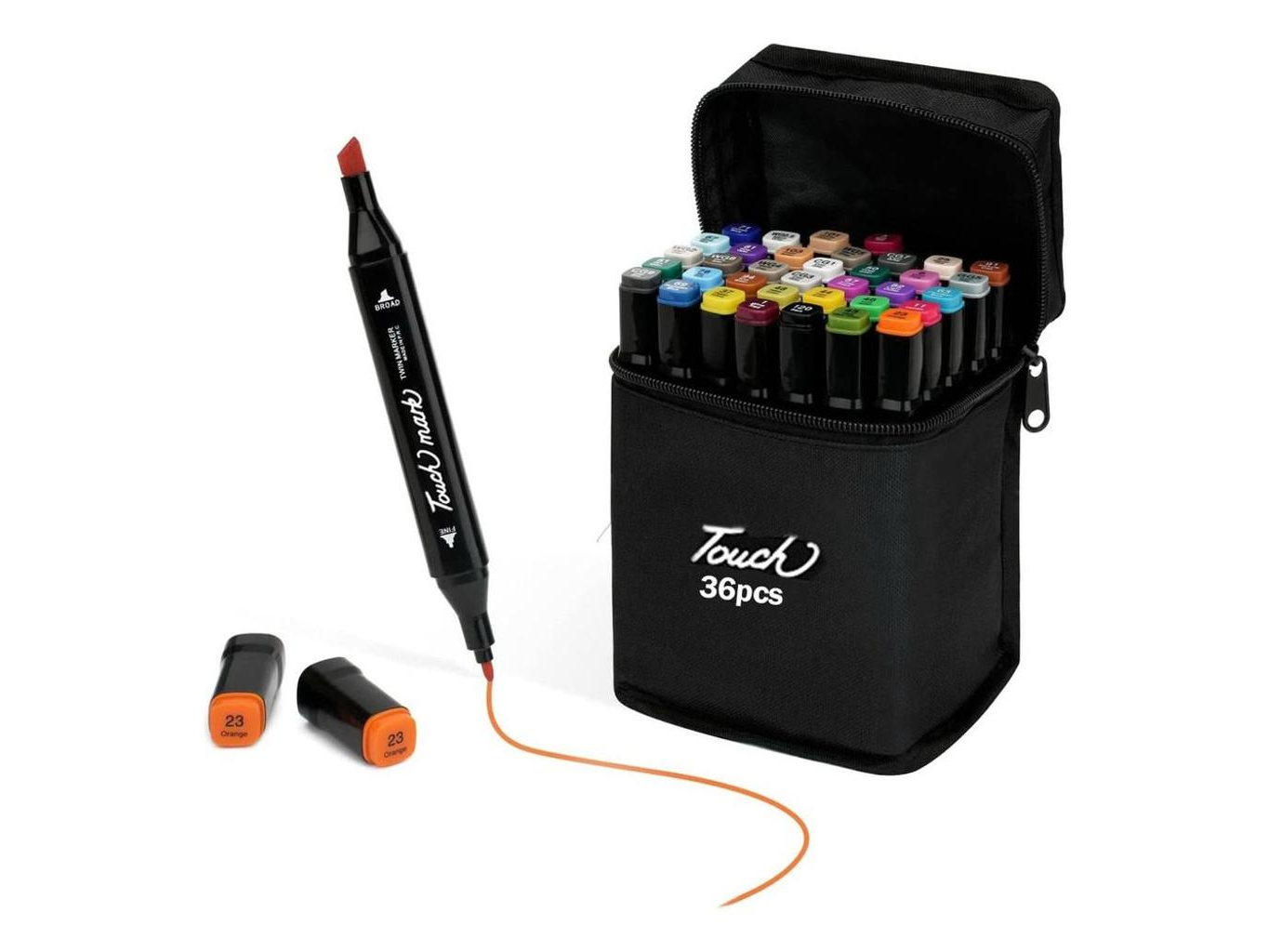 MARCADORES DOBLE PUNTA  X  36 COLORES