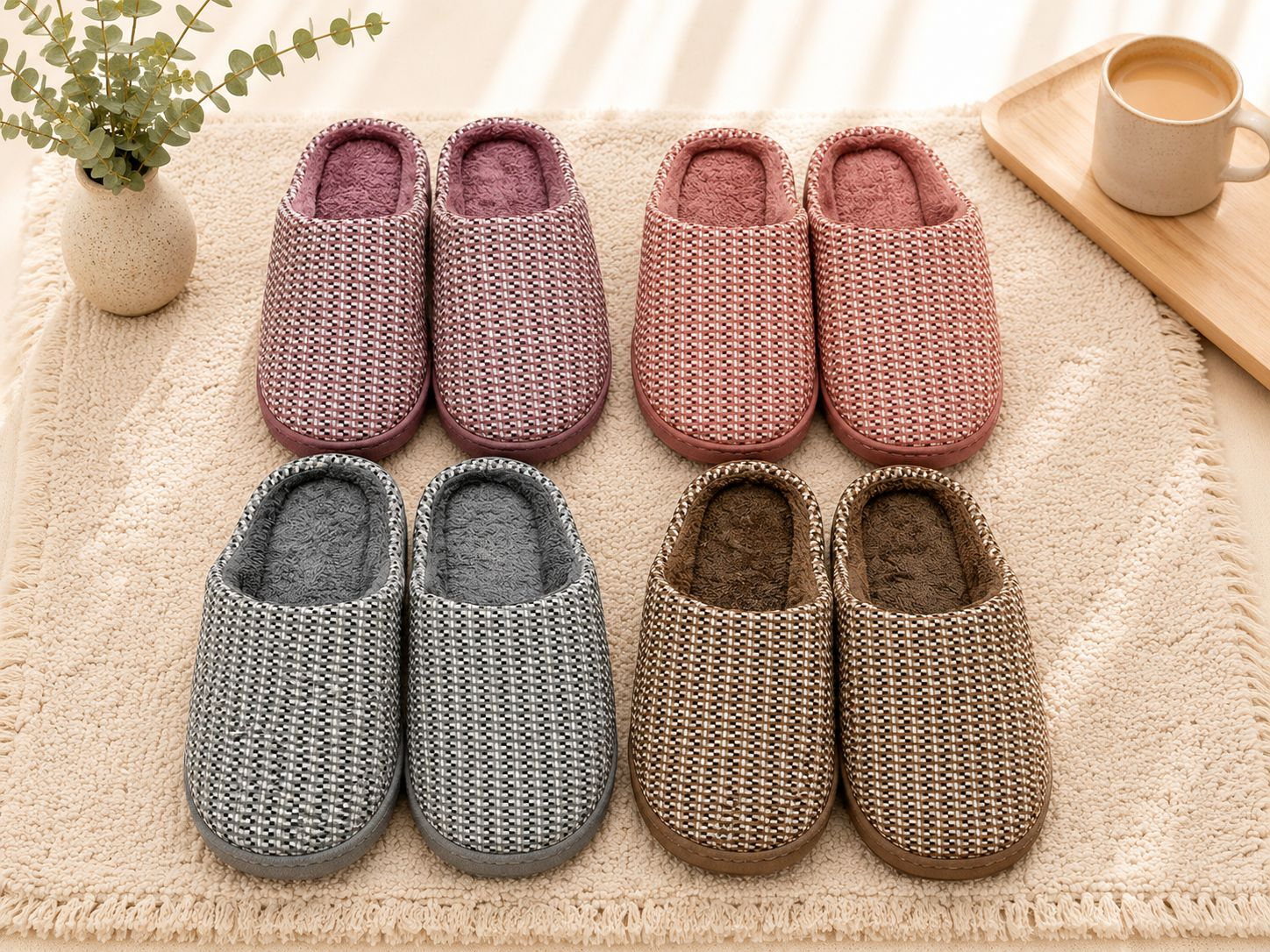 Pantuflas en varios colores talles del 36 al 45 (van talles surtidos)   (Código: S-10)