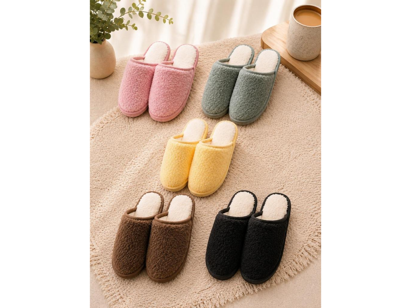 Pantuflas en varios colores talles del 36 al 45 (van talles surtidos)   (Código: S-7)