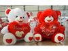 Ositos Rojos y Blancos con corazón Love You Tamaño 30 cm