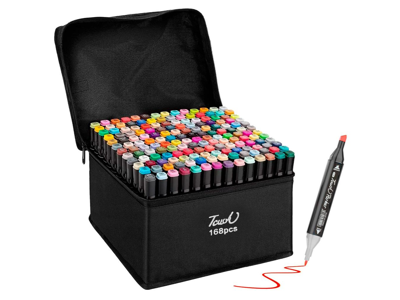 MARCADORES DOBLE PUNTA X 168 COLORES