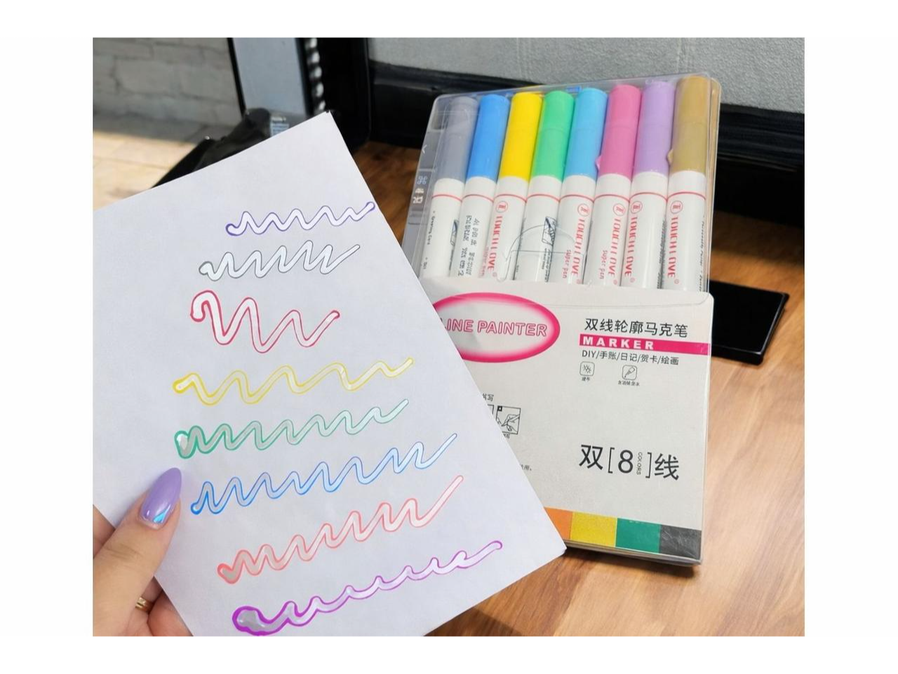 MARCADORES OUTLINER (BORDE BRILLANTE)