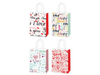 Packs de 12 bolsas tamaño 15x21x8 cm de papel diseños Love