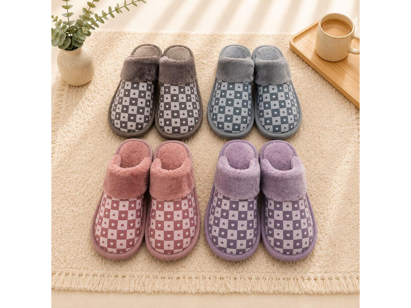 Pantuflas en varios colores talles del 36 al 45 (van talles surtidos) (Código: S-14)