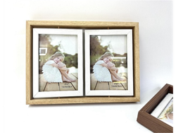 XZ-2PCS-4x6 PORTARRETRATOS "DOBLES GIRATORIOS"