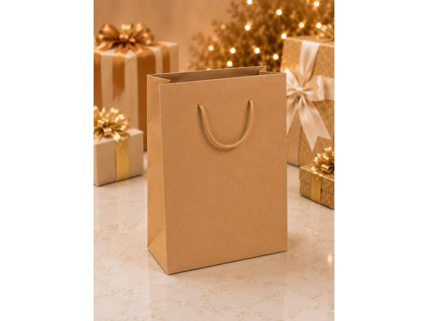Packs de 12 bolsas  tamaño 24x33 cm de papel craft lisas