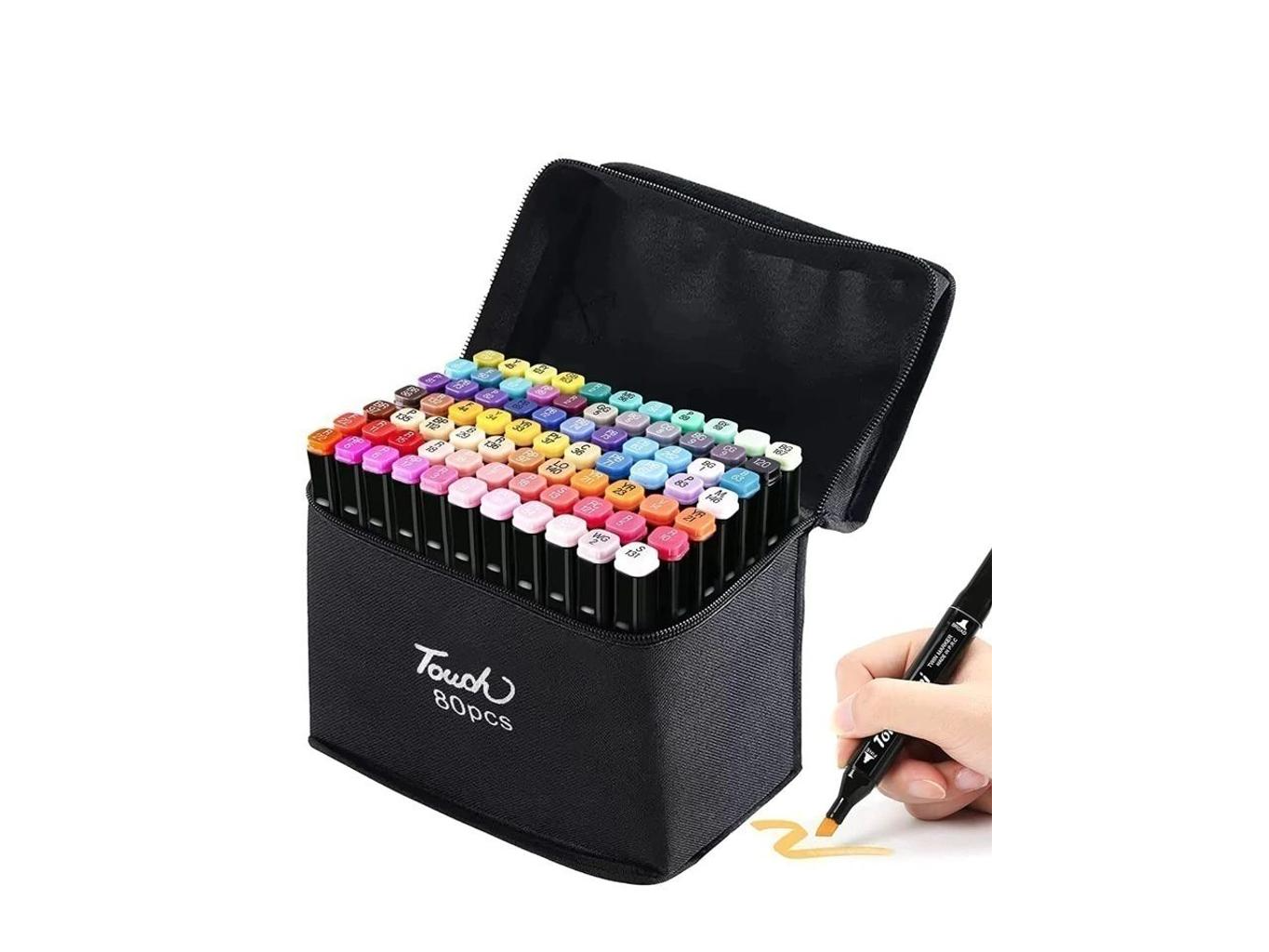 MARCADORES DOBLE PUNTA  X  80 COLORES