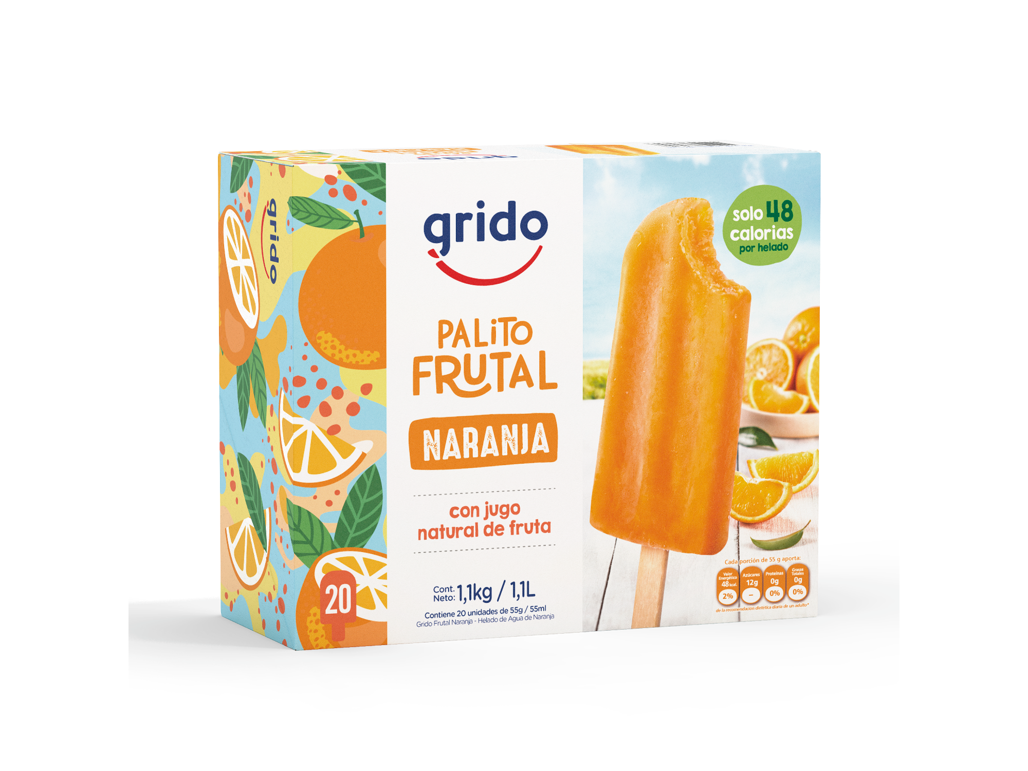 Palito frutal naranja x 20 ud.