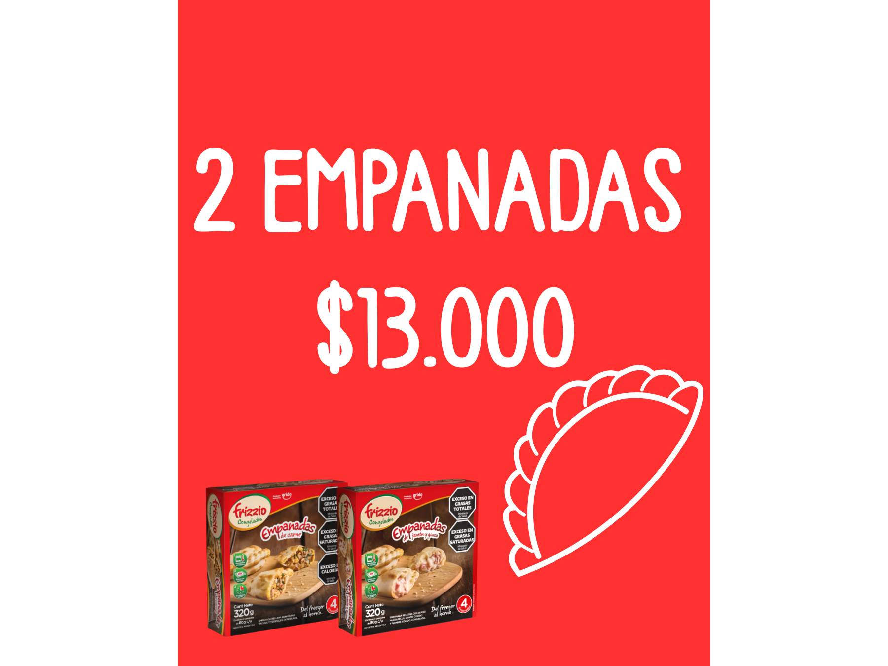 2 CAJAS DE EMPANADA (80 GRS)