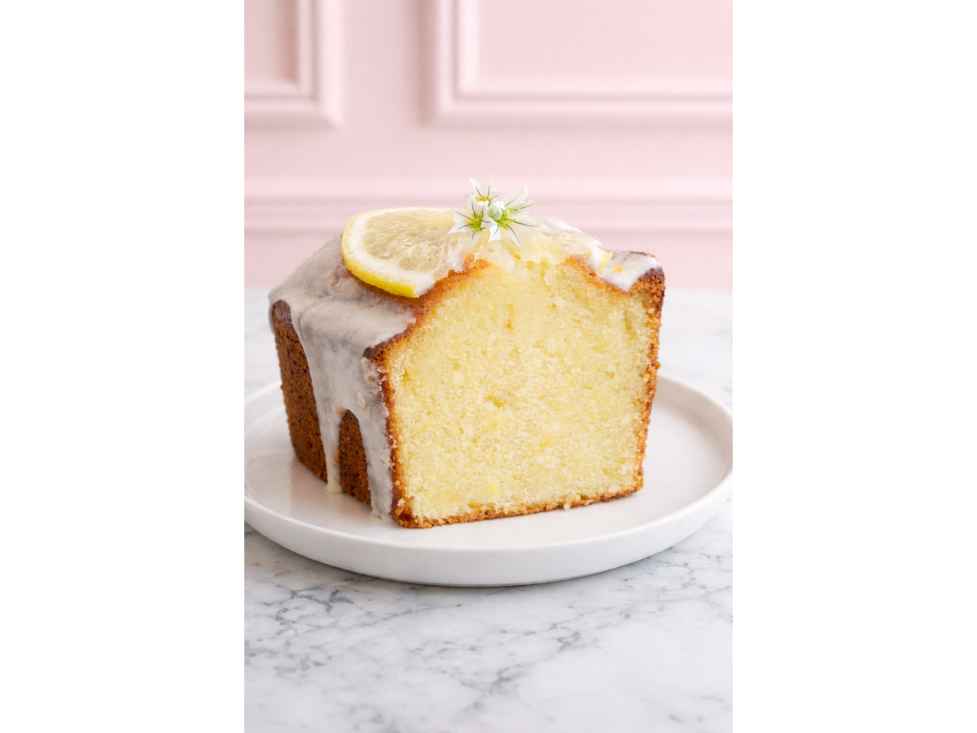 Porcion de budin de limon