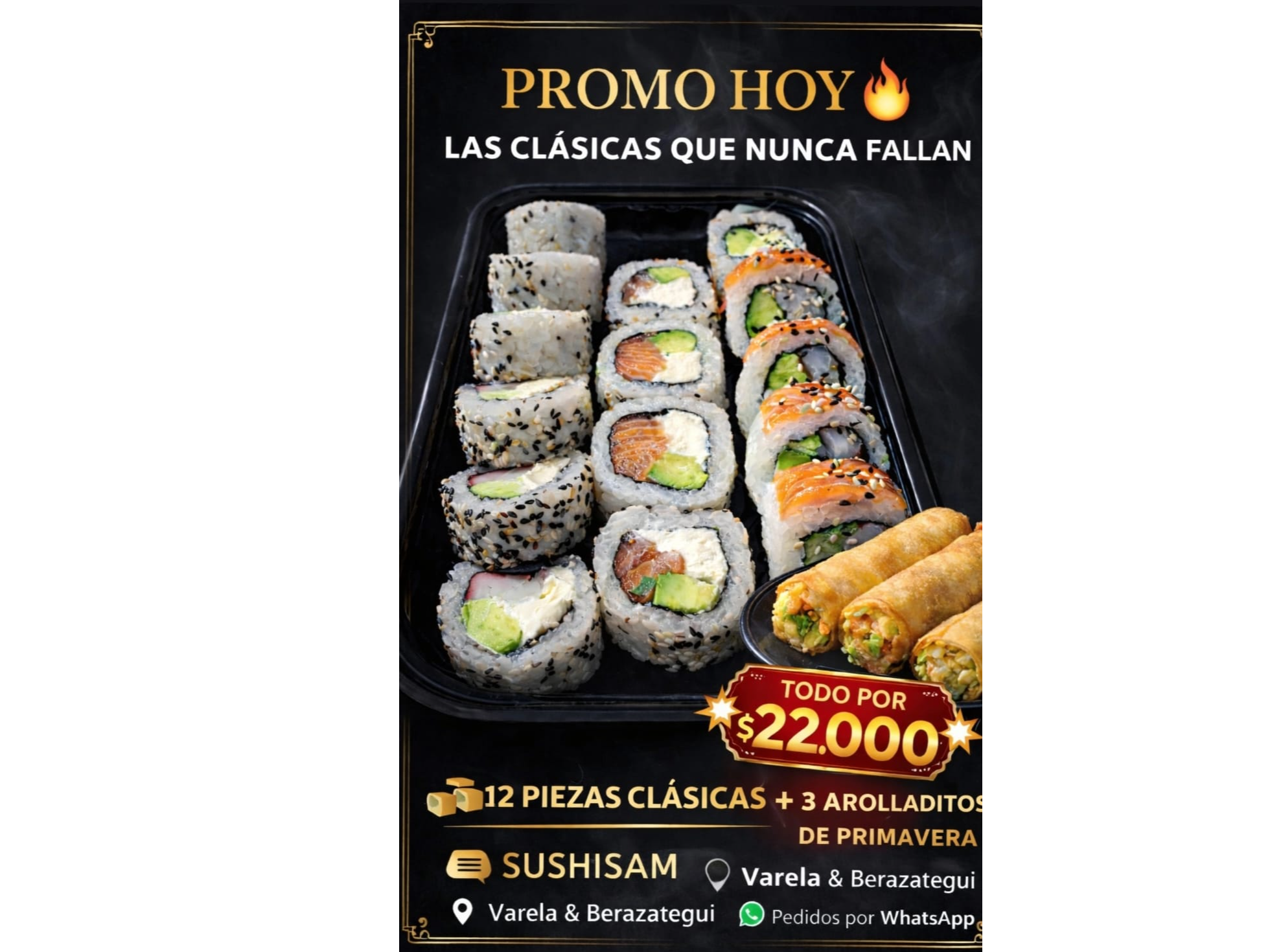 PROMO CLASICAS  + 3 ARROLLADITOS