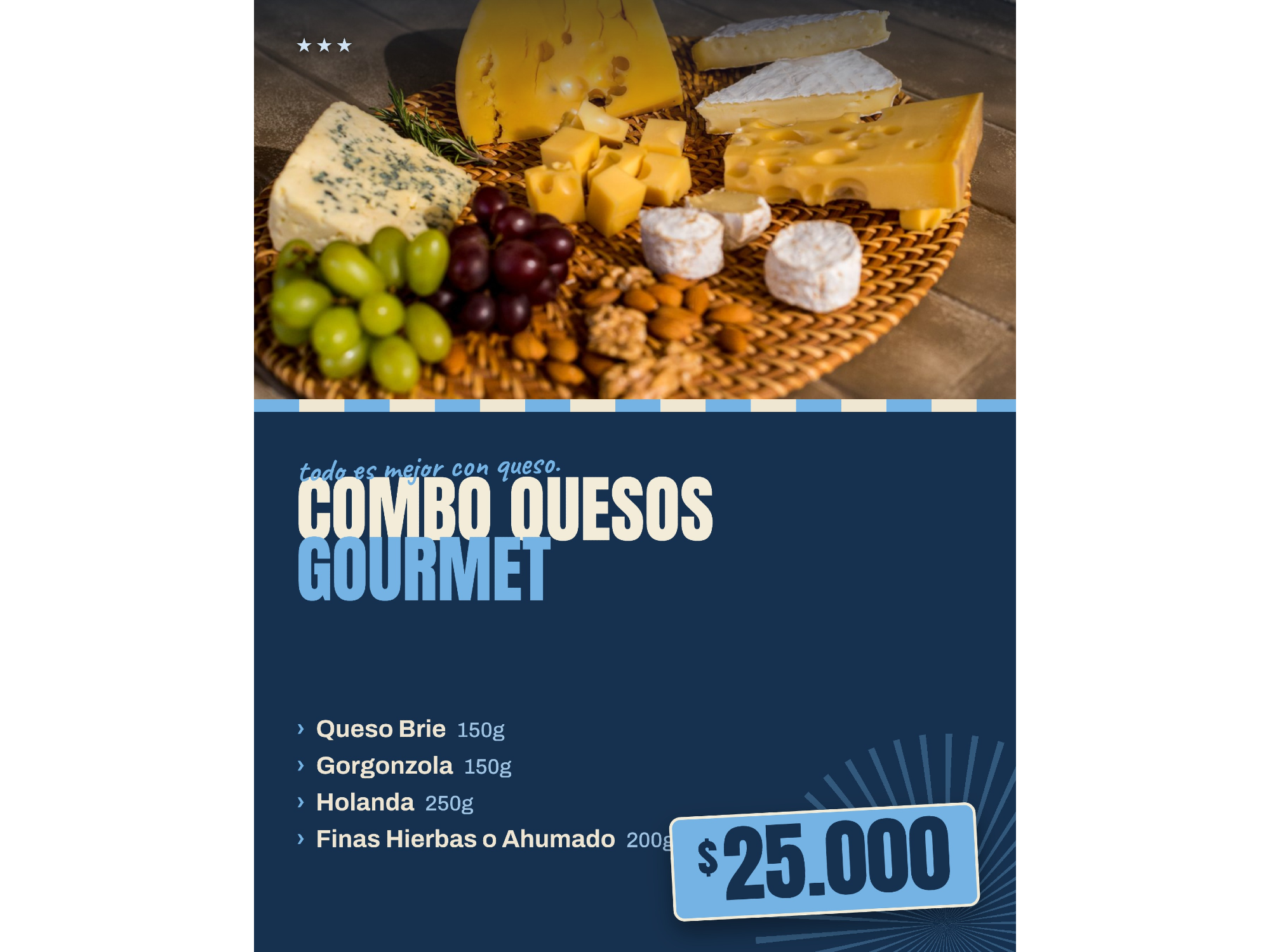 Combo quesos gourmet