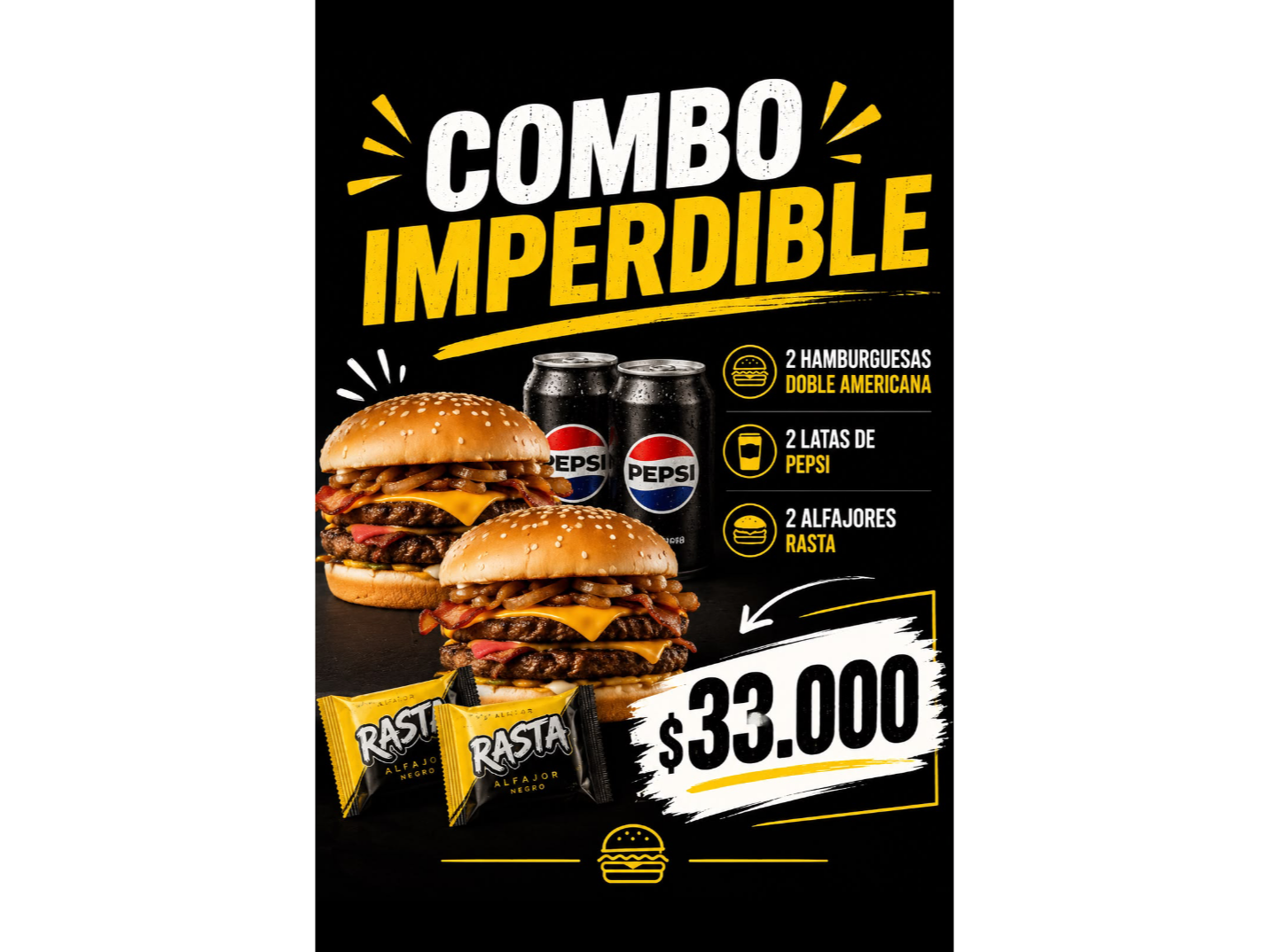Hamburguesas doble bajón