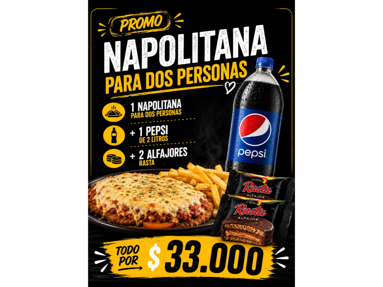 Napo x 2 + 1 Pepsi 2lt
