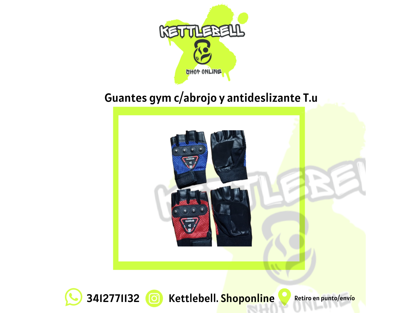 GUANTE DE GYM C/ABROJO Y ANTIDESLIZANTE