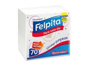 Servilletas Felpita Decoradas Paquete 70 Unidades