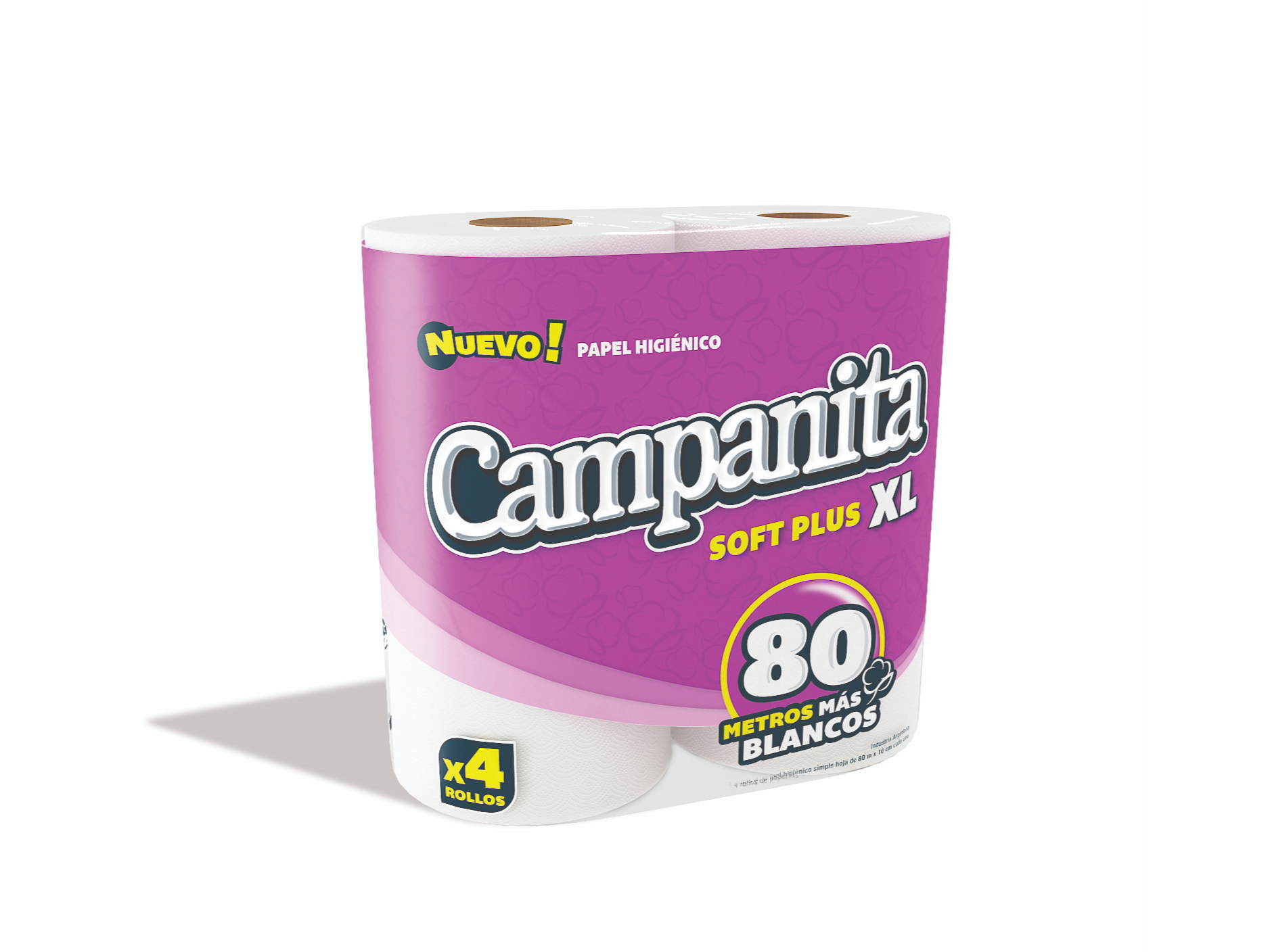 PAPEL HIGIENICO Campanita Soft Plus Hoja Simple 4 x 80m